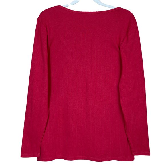 Old Navy Pointelle Ribbed Scoop Neck Top Love Song Women’s Large - Picture 2 of 11